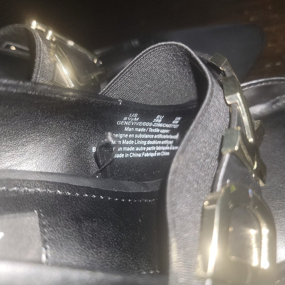 DKNY LEATHER BLACK PUMP